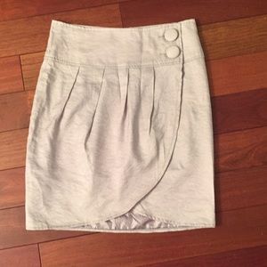 Silver wraparound skirt